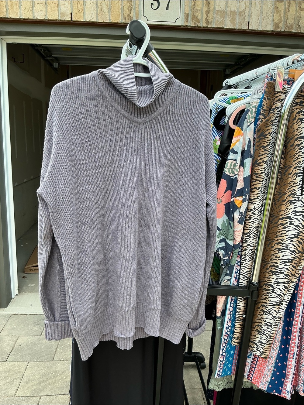 lululemon athletica Women's Ribbed Turtleneck Sweater - Lavender Gray